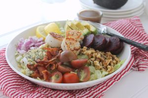 Seared Scallop Cobb Salad via JennySheaRawn.com