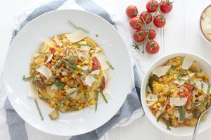 Summer Corn Ratatouille with Polenta via JennySheaRawn.com