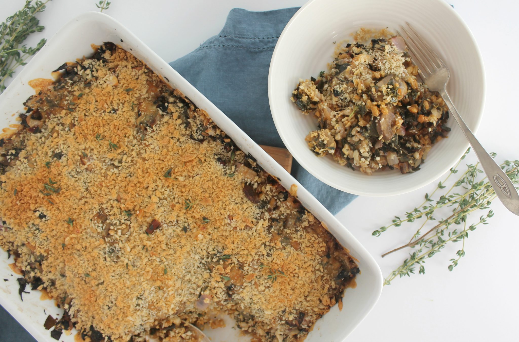 Cheesy Mushroom and Swiss Chard Bake Cheesy Mushroom and Swiss Chard Bake