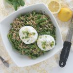Warm Farro and Asparagus Salad with Burrata via JennySheaRawn.com