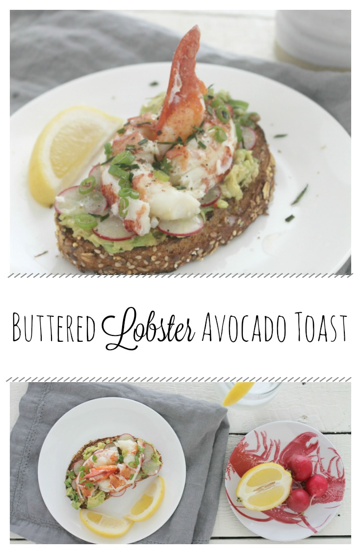 buttered lobster avocado toast